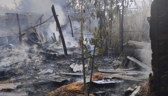 На Харківщині внаслідок нічного обстрілу загорівся приватний будинок